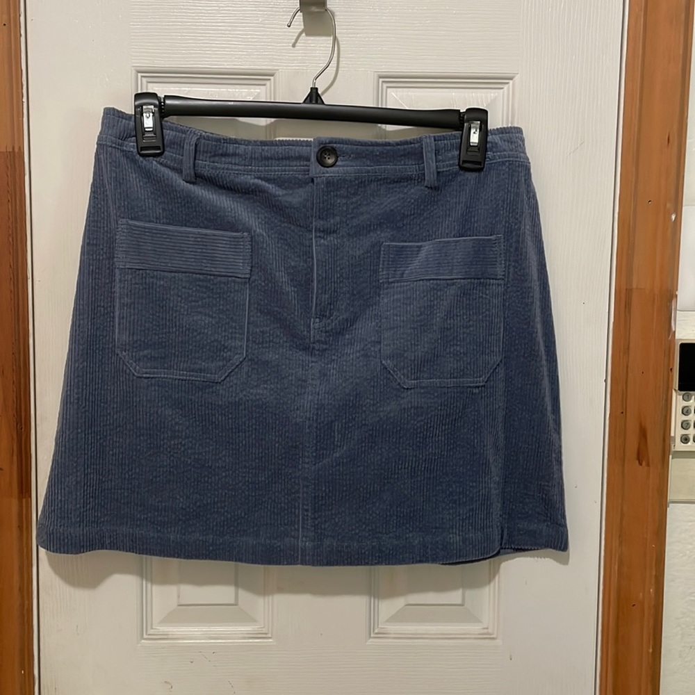 Blue corduroy skirt